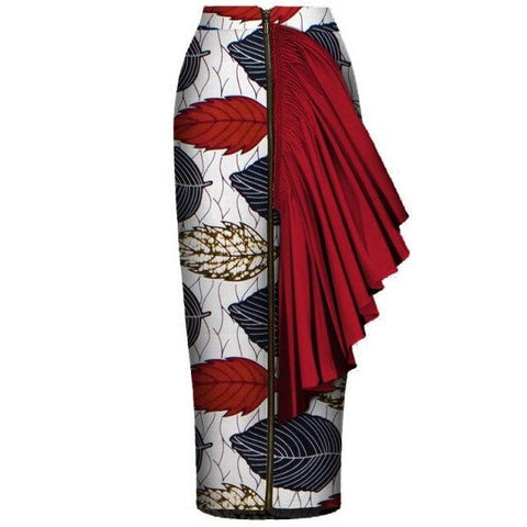 Jupe Crayon Taille Haute Africaine