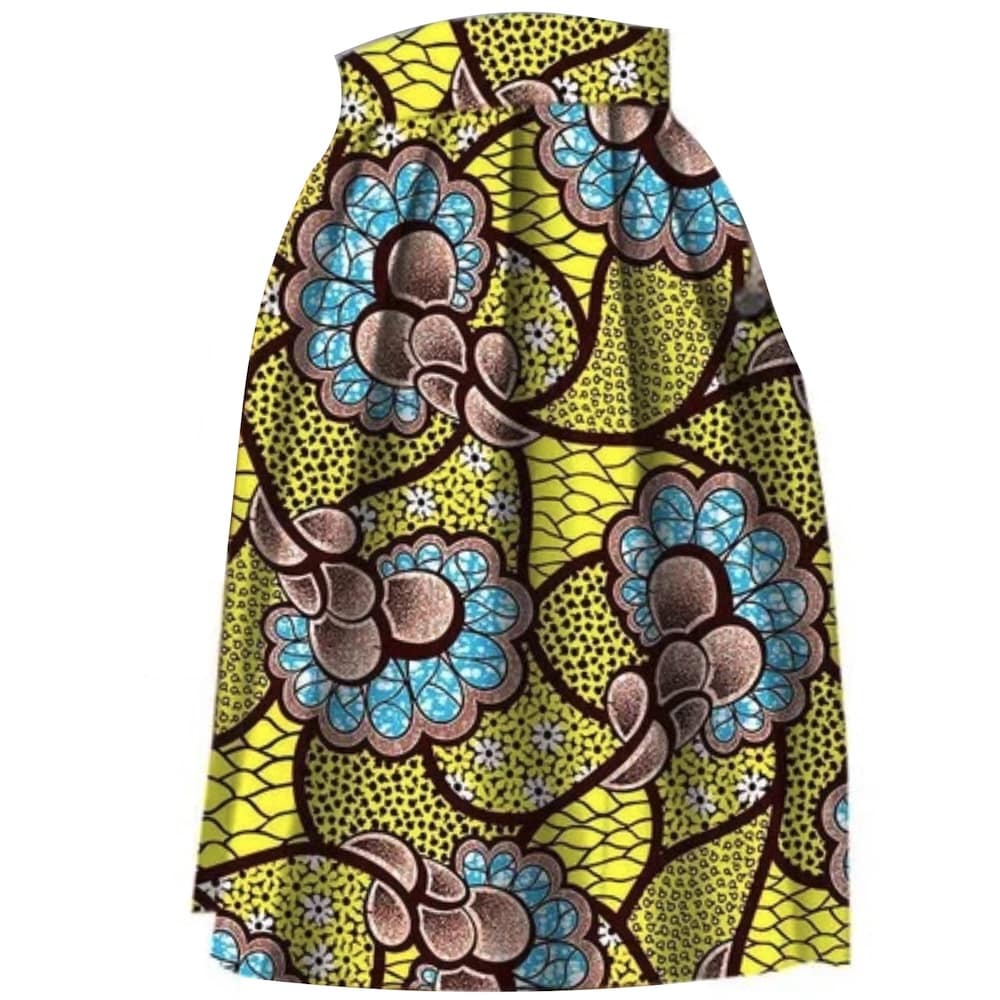 Jupe Africaine Taille S Neuve Sans étiquettes - Style Plissé Vert Multicolore Femme