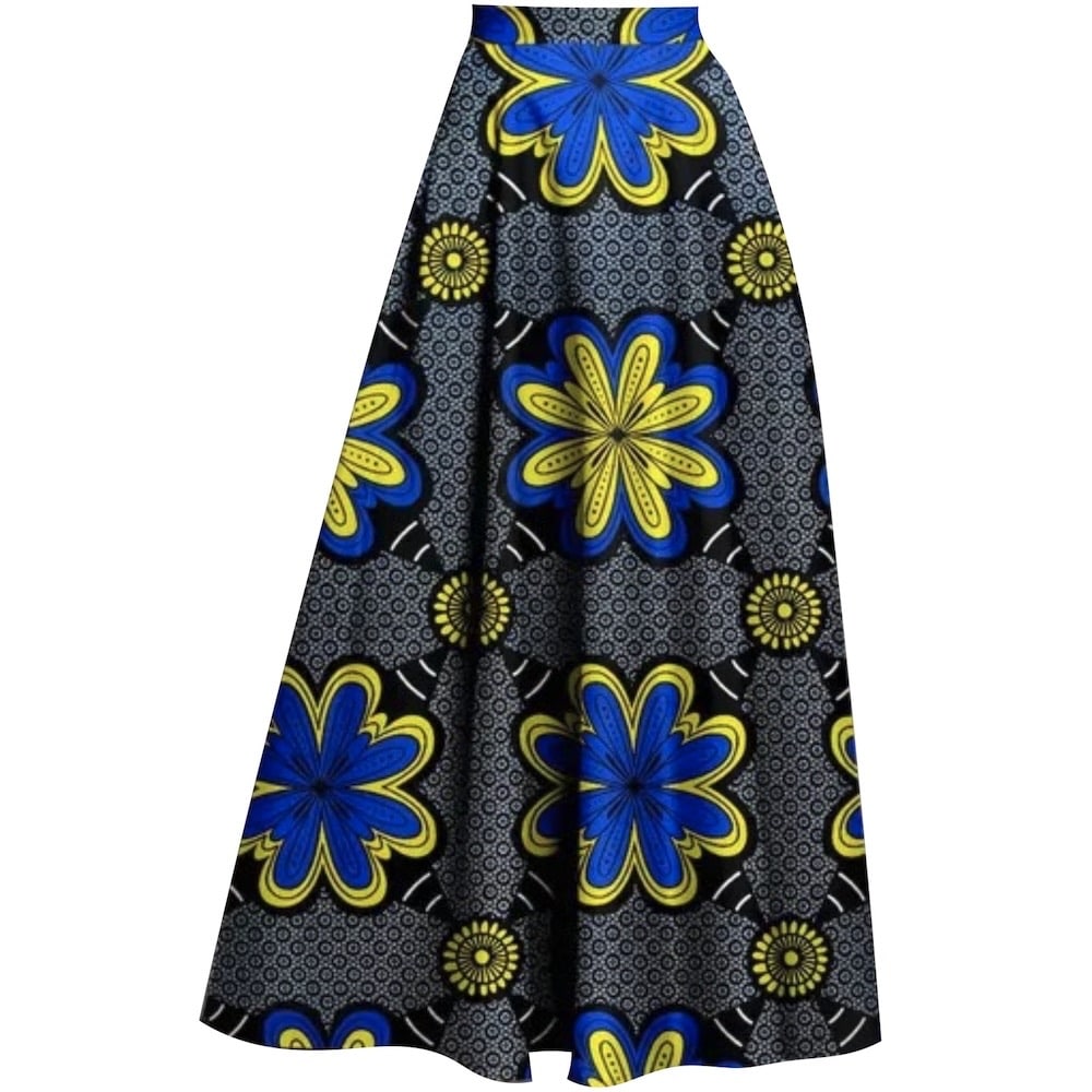 Africaine Jupe Wax Midi African Print Robe Crayon Wax Jupe
