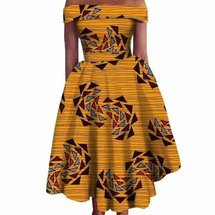Robe Africaine Taille Unique Bleue - Style Maxi/midi, Neuve Sans étiquettes, Coupe Régulière