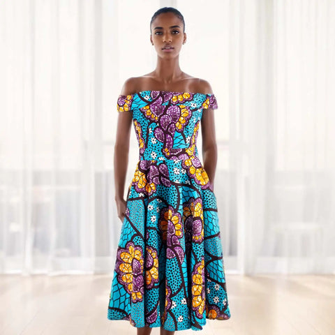Robe Evasee Africaine Boutique Africaine
