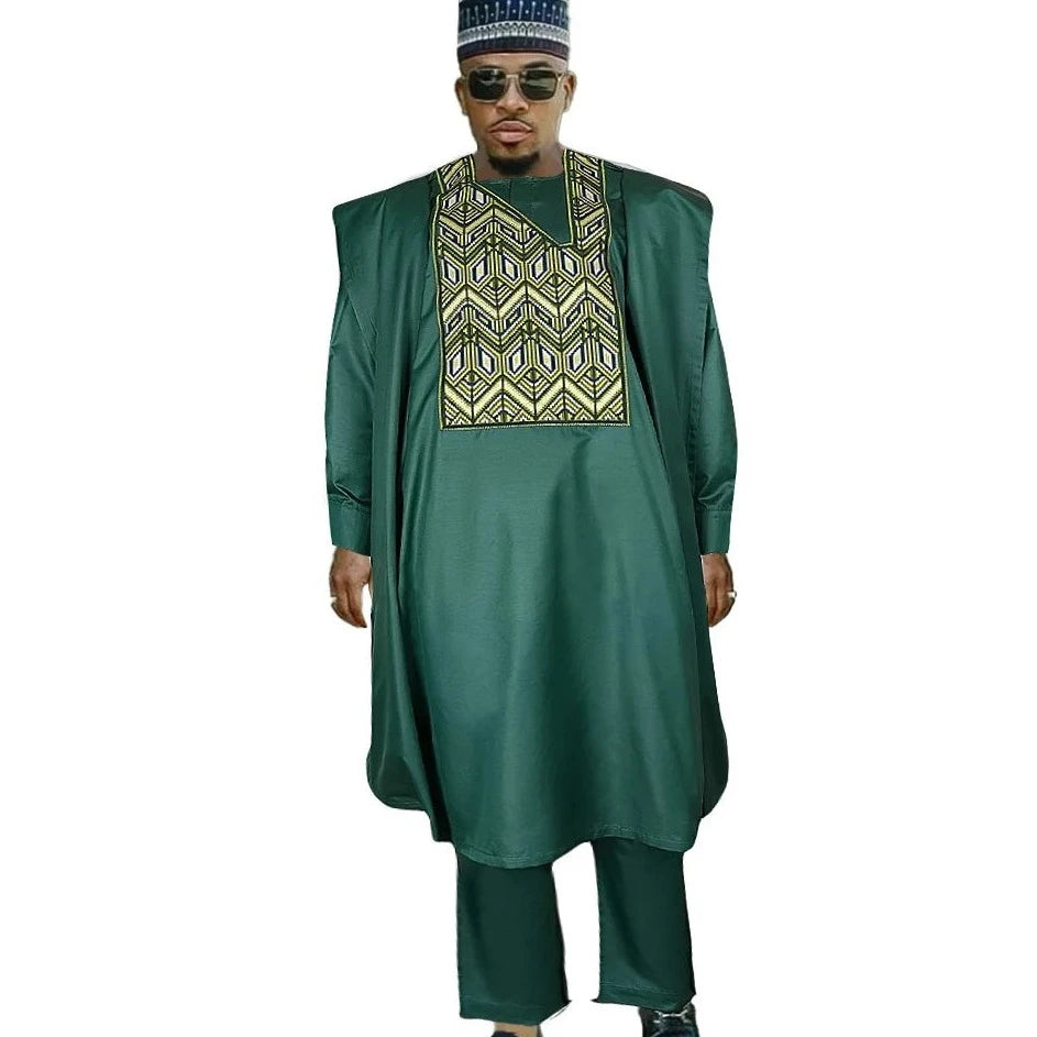 Boubou Africain pour Homme Vert | Boutique Africaine