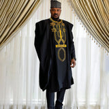 Boubou Africain Pour Homme Noir