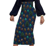 Jupe Droite Taille Haute En Pagne Africain