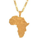 Collier Africain Carte D'Afrique