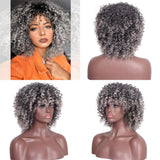 Perruque Afro Cheveux Gris
