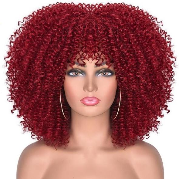 PERRUQUE AFRO - ROUGE