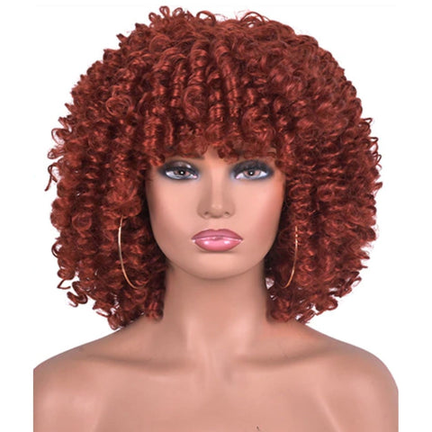 Perruque Afro Rousse