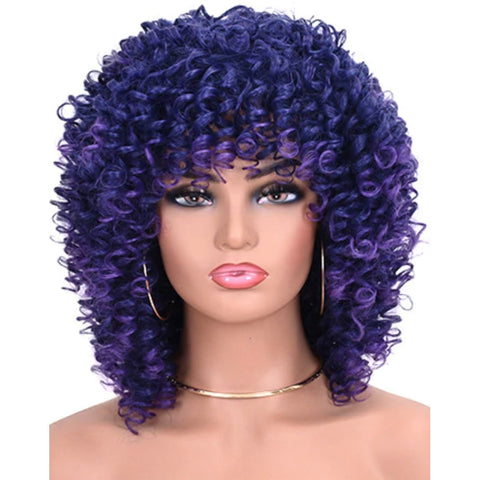 Perruque Afro Violette