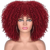Perruque Bouclée Afro Rouge