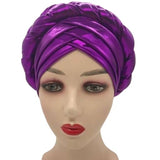 Bonnet Turban Africain violet