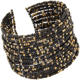 bracelet africain femme perle noir
