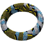 bracelet wax ethnique africain blanc bleu jaune
