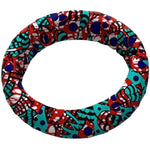 bracelet wax ethnique africain turquoise rouge