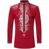 Chemise Pour Homme Africain Rouge