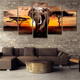 Tableau Africain Éléphant