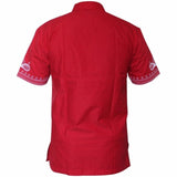 Chemise Africaine Col Mao Rouge