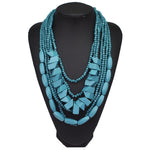 Collier Africain Perles Bleues
