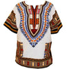 Chemise Africaine Homme Orange Blanc