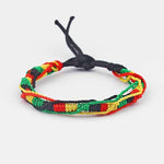 Bracelet Africain Vert Jaune Rouge 9