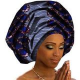 Foulard Femme Cheveux Africains bleu foncé