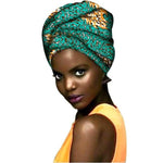 Turban Africain Pour Cheveux turquoise