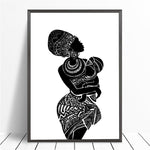 Femme Africaine Avec Enfant Tableau