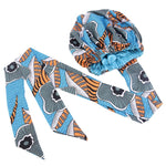 Chapeau Foulard Africain bleu