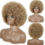 Perruque Bouclé Afro Blonde