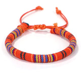 bracelet africain laine orange