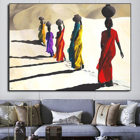 tableau moderne africaine désert