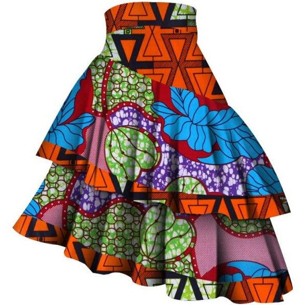 Jupe Africaine Taille Haute Courte | Boutique Africaine