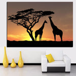 Tableau Africain Girafe