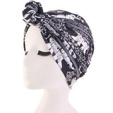 Foulard Africain Nœud noir blanc