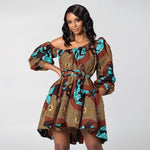Robe Africaine Asymetrique Wax