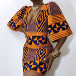 robe africaine wax courte moulante