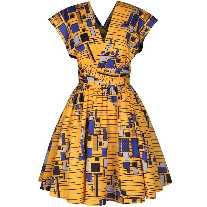 Robe Courte Tissu Africain Boutique Africaine