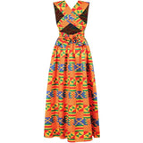 Robe Simple en Pagne Africain Arriere