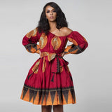 Robe Style Africaine Rouge