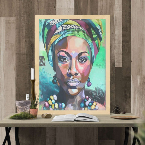 Tableau Femme Africaine Multicolore