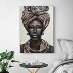 Tableau Noir et Blanc Femme Africaine